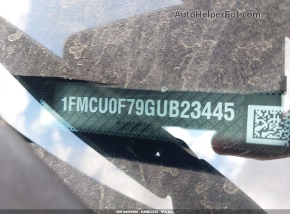 1FMCU0F79GUB23445 2016 FORD ESCAPE Gray Vista del compartimento del motor
