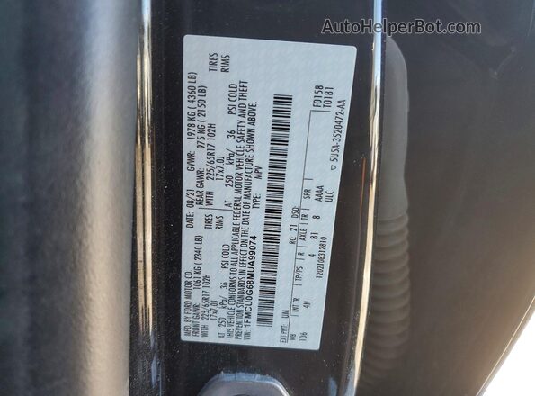 1FMCU0G68MUA99074 2021 FORD ESCAPE Black Widok komory silnika