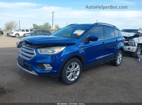 1FMCU0HD3JUD43450 2018 FORD ESCAPE Blue წინა მარცხენა ხედი სამი მეოთხედიდან
