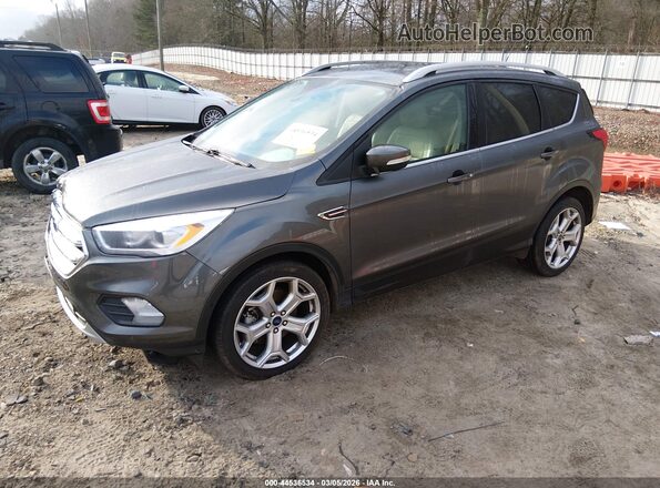 1FMCU0J97KUB94239 2019 FORD ESCAPE Gray Vista tres cuartos delantera izquierda