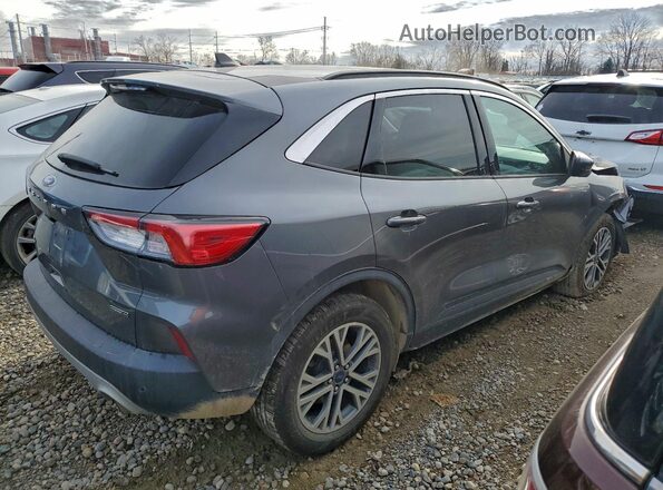 1FMCU9CZ5MUA83709 2021 FORD ESCAPE Gray Trasero derecho