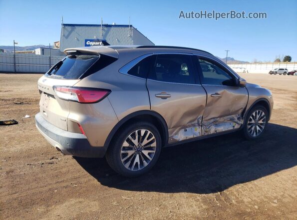 1FMCU9DZ2MUA58927 2021 FORD ESCAPE Желто-коричневый Задняя правая четверть