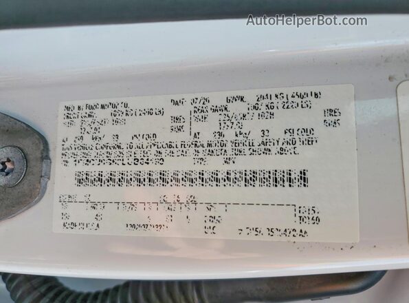1FMCU9G60LUB84199 2020 FORD ESCAPE White VIN კოდის სტიკერის ხედი