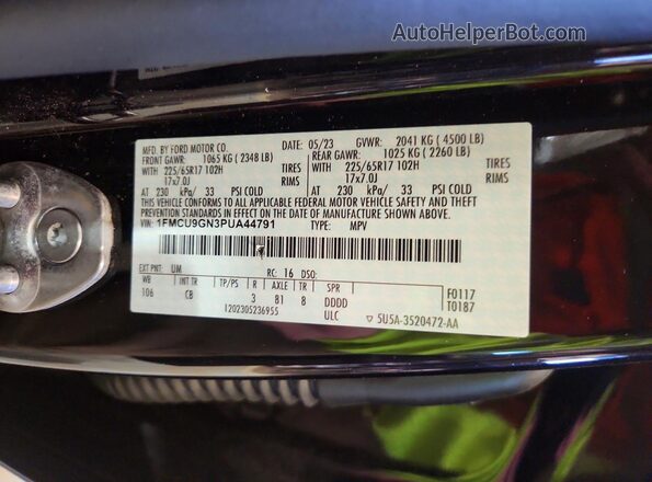 1FMCU9GN3PUA44791 2023 FORD ESCAPE Black 