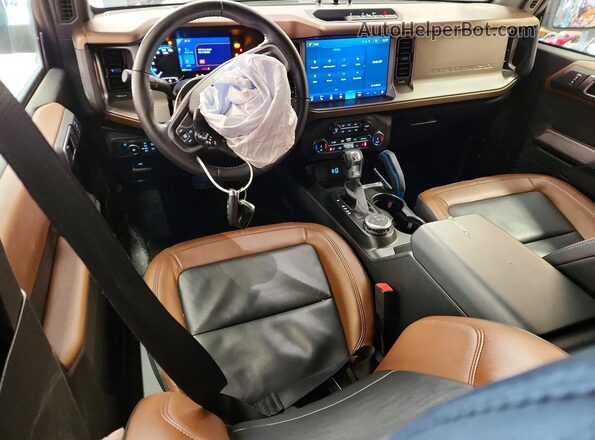 1FMDE5BH7NLB56993 2022 FORD BRONCO Blue Dashboard view