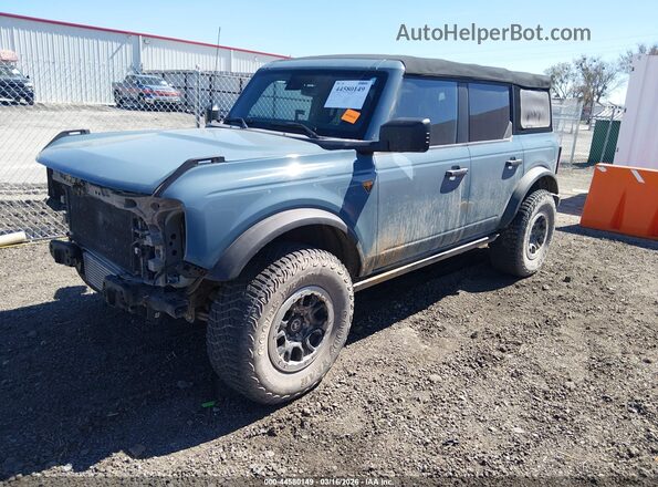 1FMEE5DH4NLB89774 2022 FORD BRONCO Light Blue Передняя левая четверть