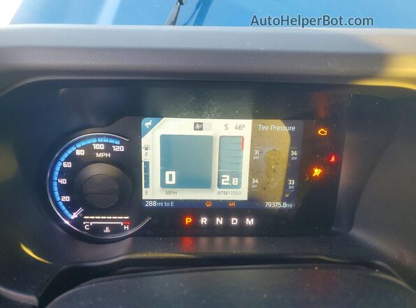 1FMEE5DP6MLB03869 2021 FORD BRONCO Blue Instrument cluster view