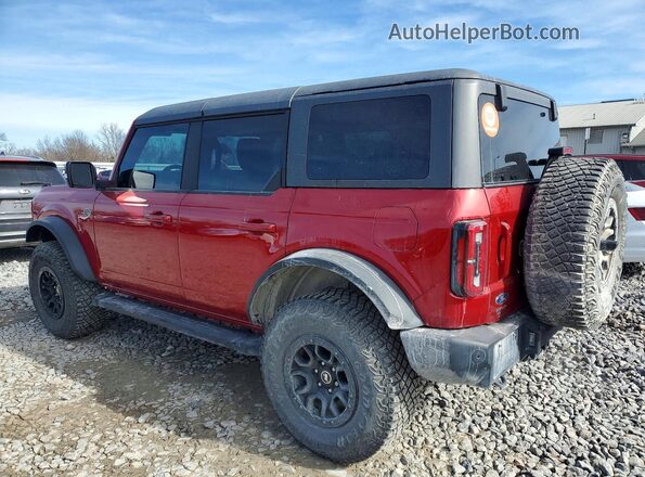 1FMEE5DP7MLA63883 2021 FORD BRONCO Red უკანა მარცხენა