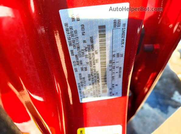 1FMEE5DP8MLB03971 2021 FORD BRONCO Red VIN კოდის სტიკერის ხედი