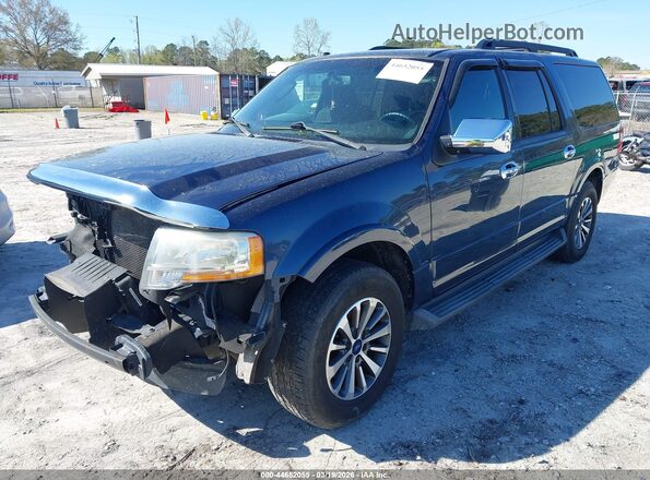 1FMJK1HT8GEF11970 2016 FORD EXPEDITION EL Blue Vista tres cuartos delantera izquierda