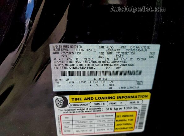 1FMJK1M80SEA11862 2025 FORD EXPEDITION Black სალონის 360-გრადუსიანი ხედი