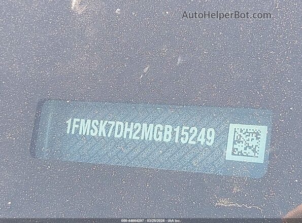 1FMSK7DH2MGB15249 2021 FORD FORD EXPLORER Gray 