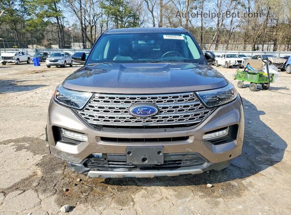 1FMSK7FH2MGA37231 2021 FORD FORD EXPLORER Brown Front view