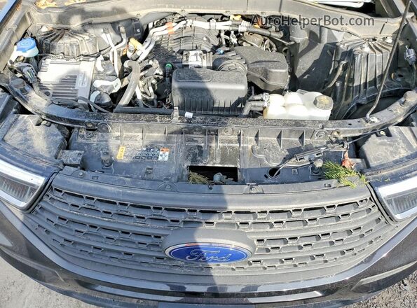 1FMSK8BBXMGA65818 2021 FORD FORD EXPLORER Black Engine compartment view