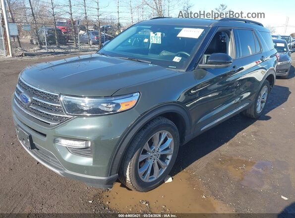 1FMSK8DH3RGA57262 2024 FORD FORD EXPLORER Green Առջևի ձախ երեք քառորդ տեսարան