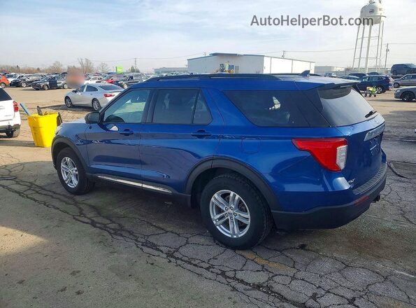 1FMSK8DH4NGC12346 2022 FORD FORD EXPLORER Blue Rear left