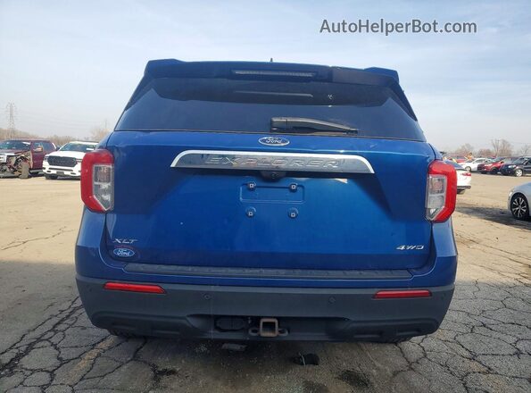 1FMSK8DH4NGC12346 2022 FORD FORD EXPLORER Blue Rear view