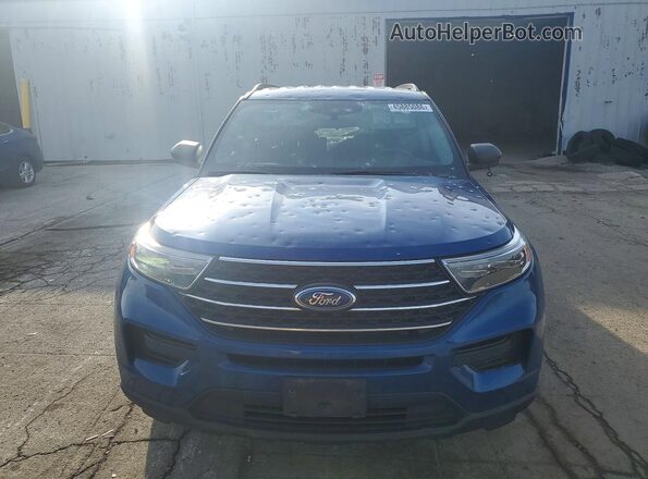 1FMSK8DH4NGC12346 2022 FORD FORD EXPLORER Blue Front view