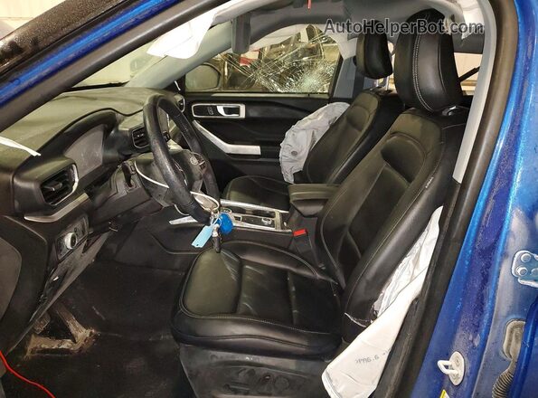 1FMSK8DH6NGA27716 2022 FORD FORD EXPLORER Blue Widok wnętrza z przodu
