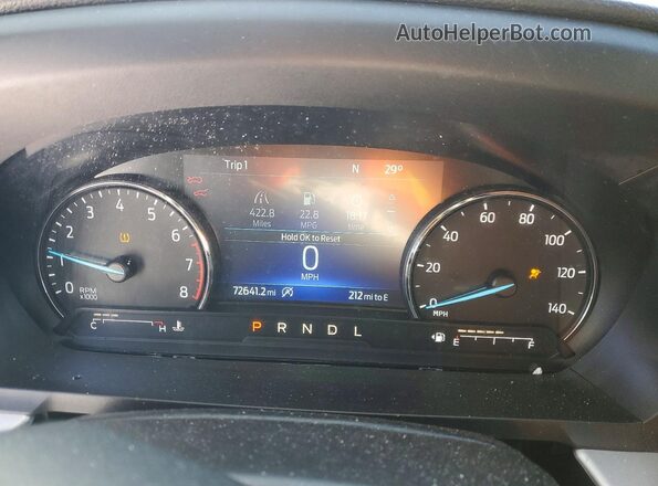 1FMSK8DH9MGA69750 2021 FORD FORD EXPLORER White Instrument cluster view