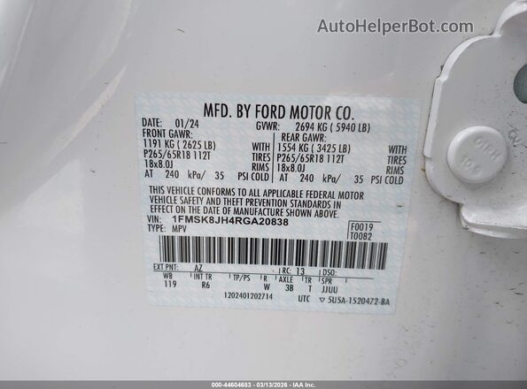 1FMSK8JH4RGA20838 2024 FORD FORD EXPLORER Black 