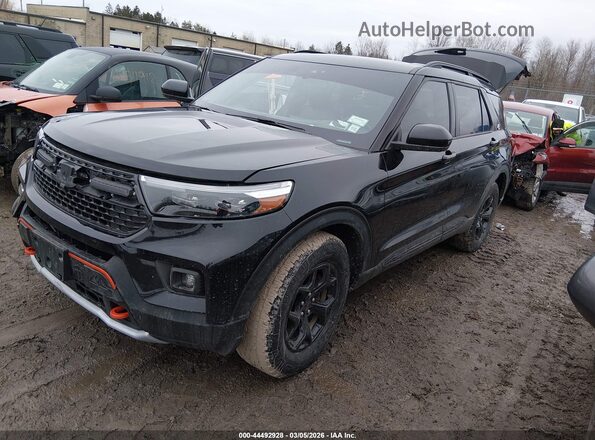 1FMSK8JH6PGB24258 2023 FORD FORD EXPLORER Black Առջևի ձախ երեք քառորդ տեսարան