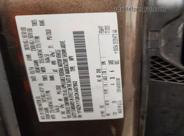 1FMZK1YG8GKA87892 2016 FORD TRANSIT Brown 