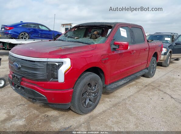 1FT6W1EV5NWG08698 2022 FORD F-150 LIGHTNING Red Front left