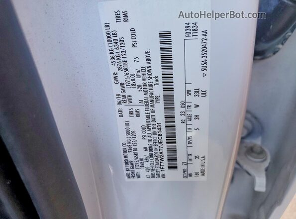 1FT7W2AT7JEC81431 2018 FORD F250 White ძრავის განყოფილების ხედი