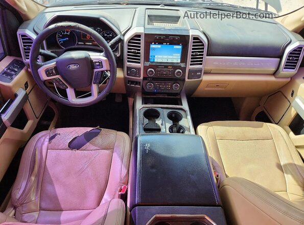 1FT7W2BT5HED77289 2017 FORD F250 Brown Vista del salpicadero