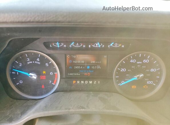 1FT7X2B66JED00069 2018 FORD F250 White ხელსაწყოთა პანელის ხედი