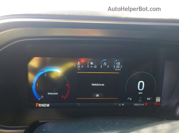 1FT8W2BM7PEC75455 2023 FORD F250 White Instrument cluster view