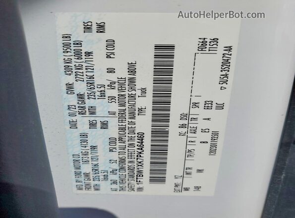 1FTBW1XK7PKA64460 2023 FORD TRANSIT White 