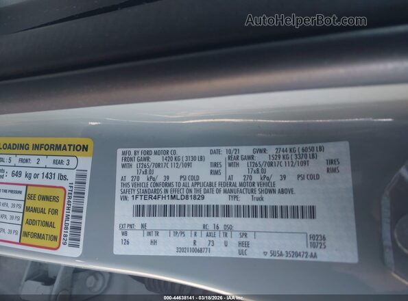 1FTER4FH1MLD81829 2021 FORD RANG Blue 