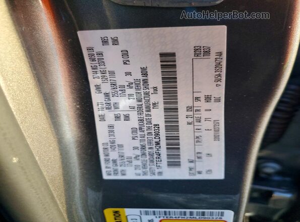 1FTER4FH2MLD90328 2021 FORD RANG Gray VIN კოდის სტიკერის ხედი