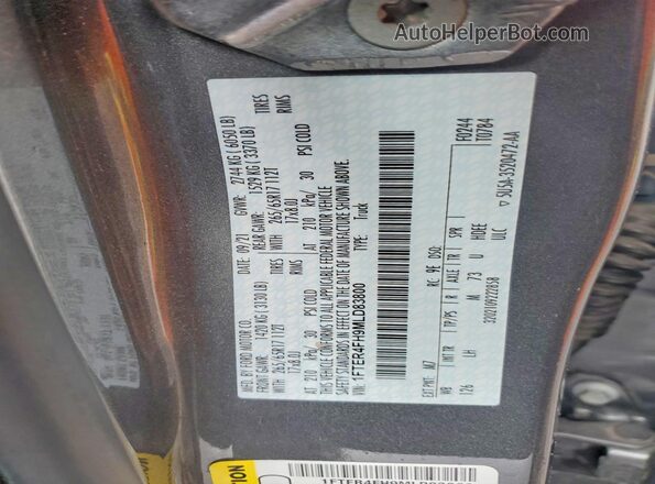1FTER4FH9MLD83800 2021 FORD RANG Gray ძრავის განყოფილების ხედი