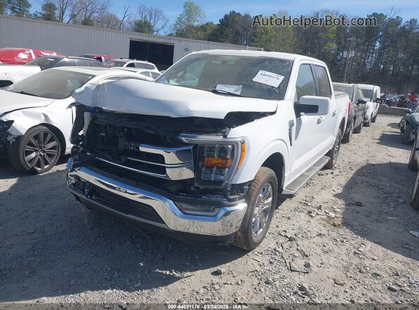 1FTEW1C56MKD10083 2021 FORD F150 White წინა მარცხენა ხედი სამი მეოთხედიდან
