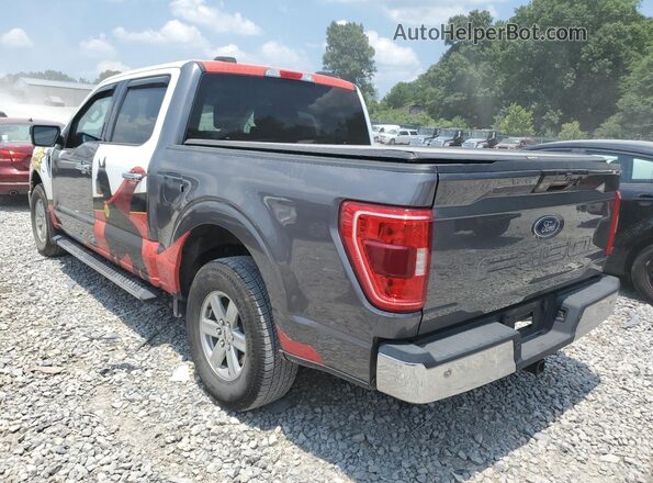 1FTEW1CP1MFB23585 2021 FORD F150 Gray Trasero izquierdo