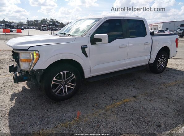 1FTEW1CP4MKF11935 2021 FORD F150 White Առջևի ձախ երեք քառորդ տեսարան