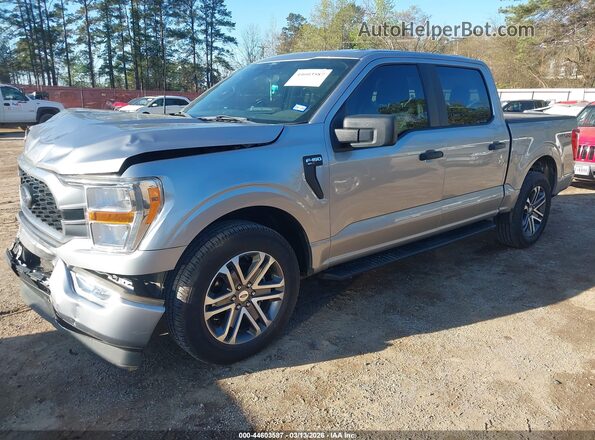 1FTEW1CP9NKD64609 2022 FORD F150 Silver Առջևի ձախ երեք քառորդ տեսարան