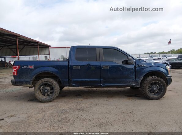 1FTEW1E59JKF49894 2018 FORD F150 Blue Rear interior view