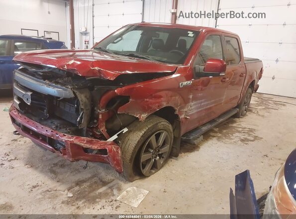 1FTEW1EG7GKE43681 2016 FORD F150 Красный Передняя левая четверть