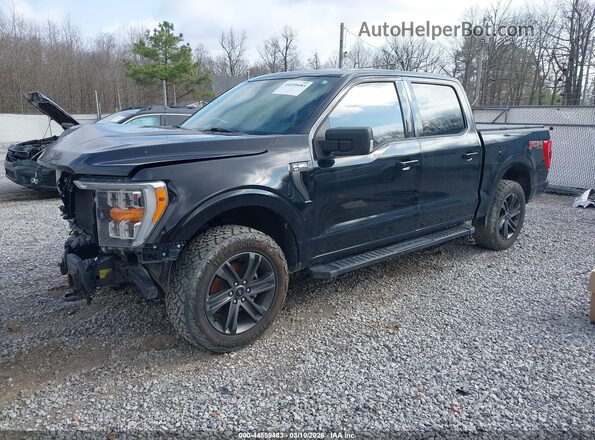 1FTEW1EP0MFA19005 2021 FORD F150 Черный Передняя левая четверть