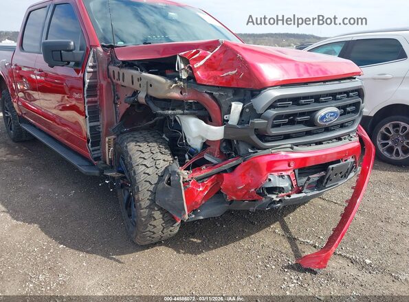 1FTEW1EP3MFC50061 2021 FORD F150 Red Widok z przodu