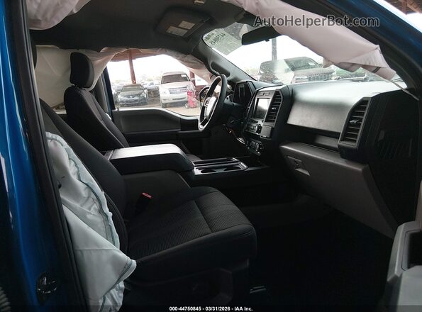 1FTEW1EP6KFB56544 2019 FORD F150 Blue Widok wnętrza z przodu