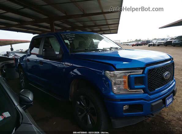 1FTEW1EP6KFB56544 2019 FORD F150 Blue Widok zestawu wskaźników