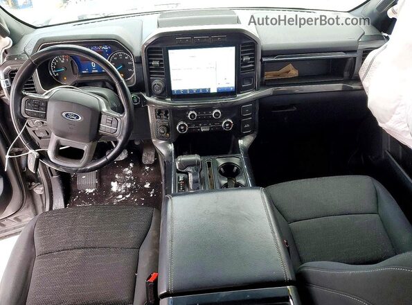 1FTEW1EP6MFA48525 2021 FORD F150 Gray Առջևի վահանակի տեսք