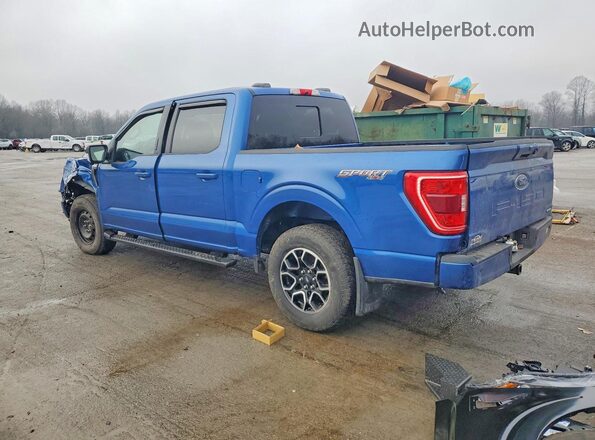 1FTEW1EPXNKD93775 2022 FORD F150 Синий Задняя левая четверть