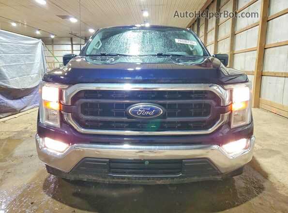 1FTEX1C58MFC81675 2021 FORD F150 Синий Вид спереди
