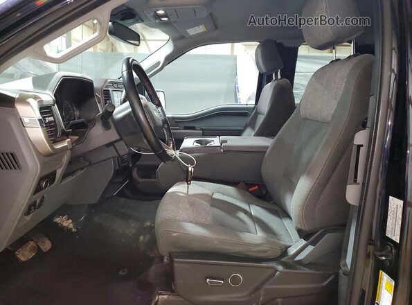 1FTEX1C58MFC81675 2021 FORD F150 Синий Вид салона спереди